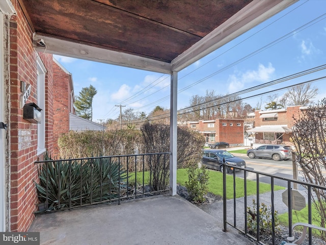 balcony with covered porch