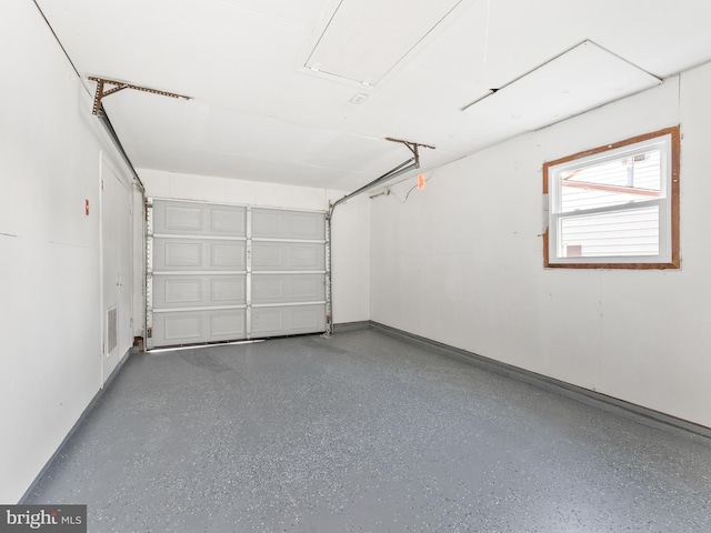 garage featuring visible vents