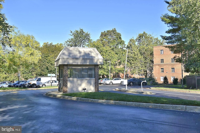 view of street with curbs