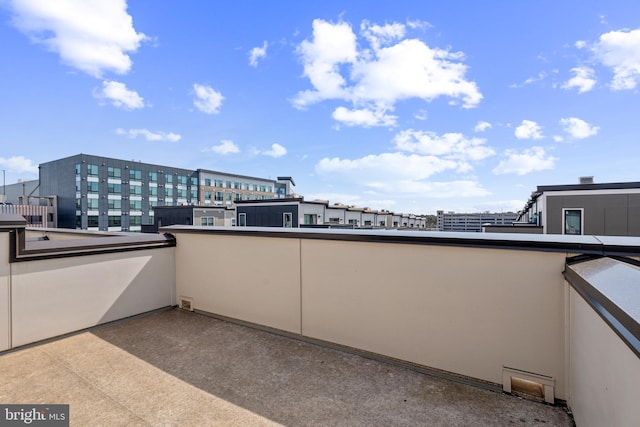 balcony featuring visible vents