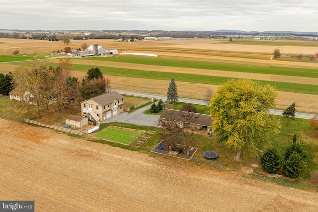 drone / aerial view featuring a rural view