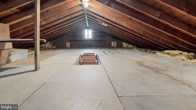 view of attic