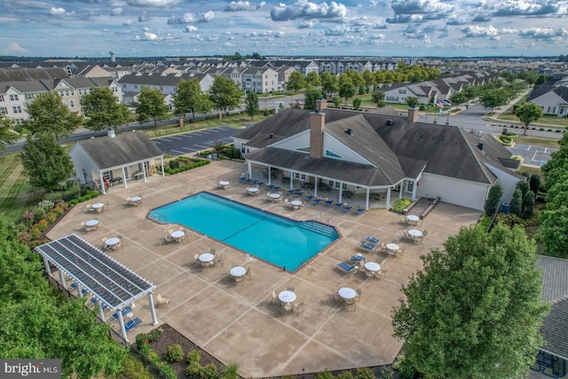 birds eye view of property featuring a residential view