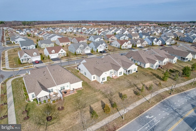 drone / aerial view featuring a residential view