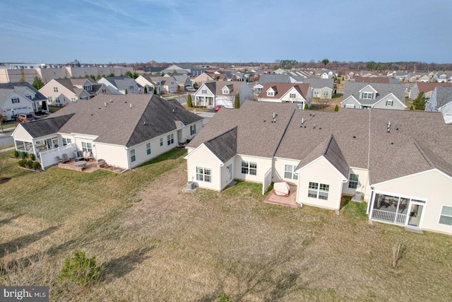 drone / aerial view featuring a residential view