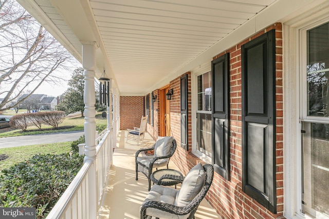 view of patio with covered porch