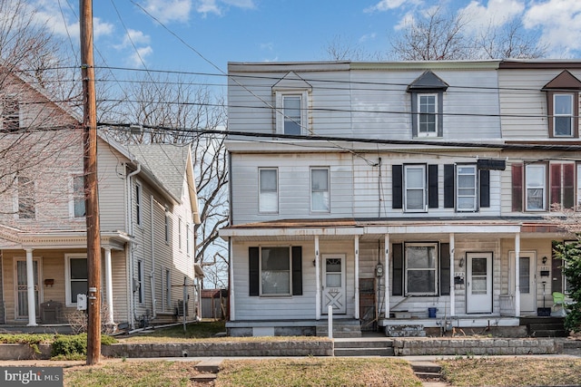 multi unit property with covered porch