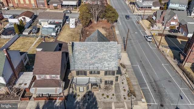 drone / aerial view with a residential view