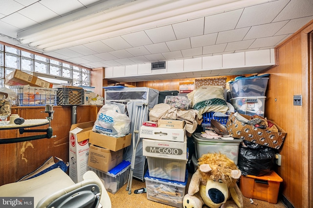 storage room with visible vents