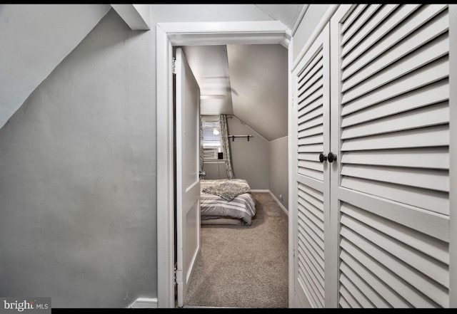 interior space with lofted ceiling