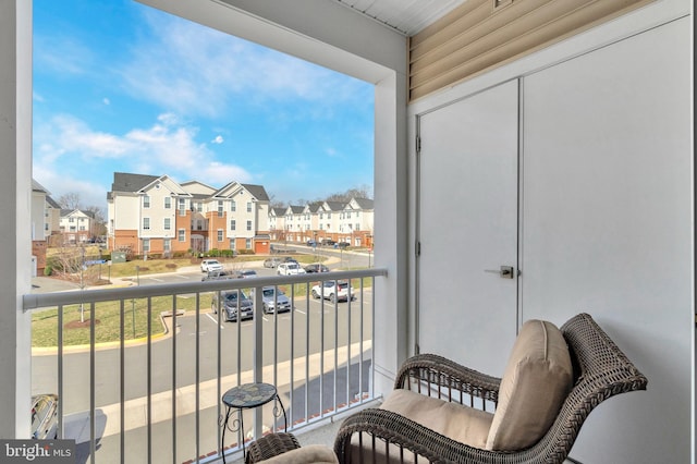 balcony with a residential view