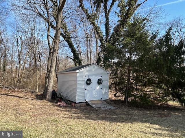 view of shed