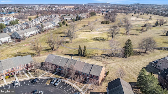 bird's eye view with a residential view