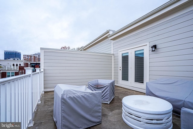 view of patio with french doors