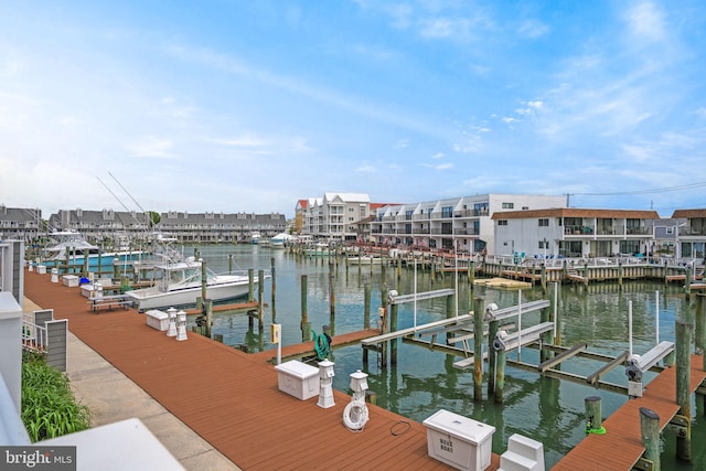 415 14th St Unit 55A, Ocean City, MD 21842 - dock area featuring boat lift and a water view