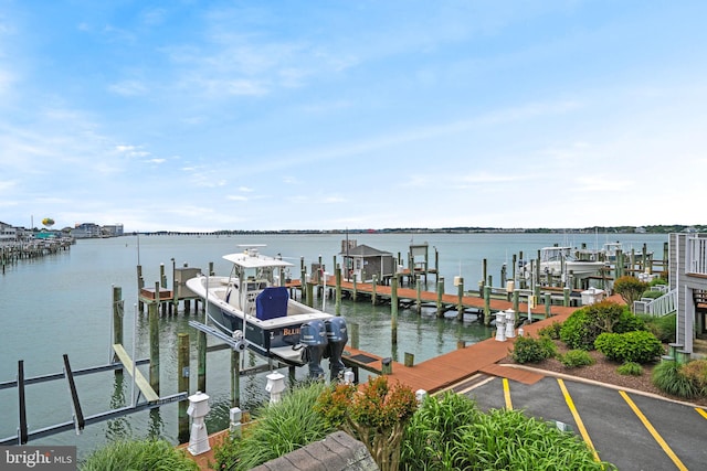 415 14th St Unit 55A, Ocean City, MD 21842 - dock area with a water view and boat lift