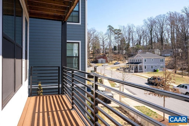 balcony with a residential view