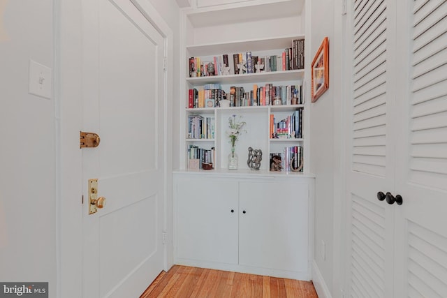 interior space featuring light wood-style flooring