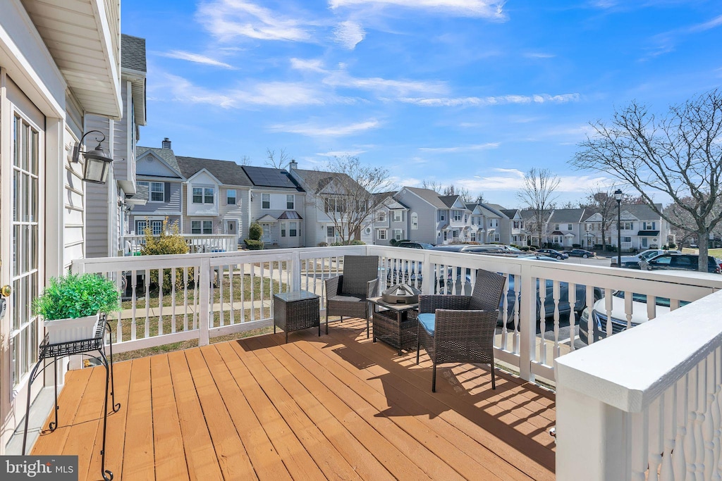 deck featuring a residential view