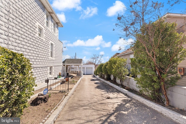 view of road featuring curbs