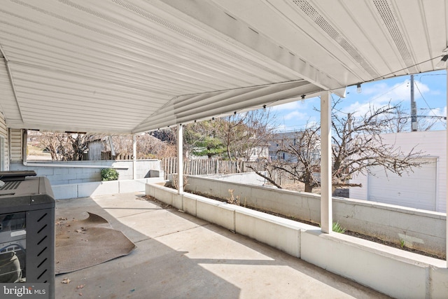 view of patio with fence