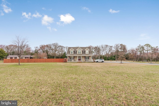4270 Beulah Rd, Hurlock, MD 21643 - view of front of property featuring fence, a porch, and a front yard