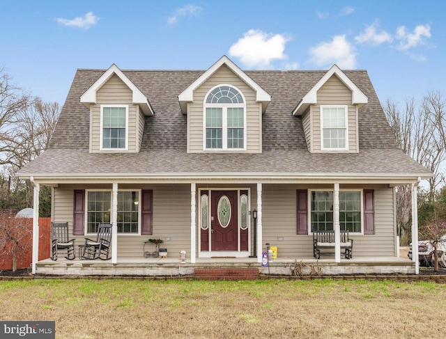 4270 Beulah Rd, Hurlock, MD 21643 - view of front of property featuring a front lawn, a shingled roof, and a porch