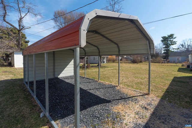 view of outdoor structure featuring a carport