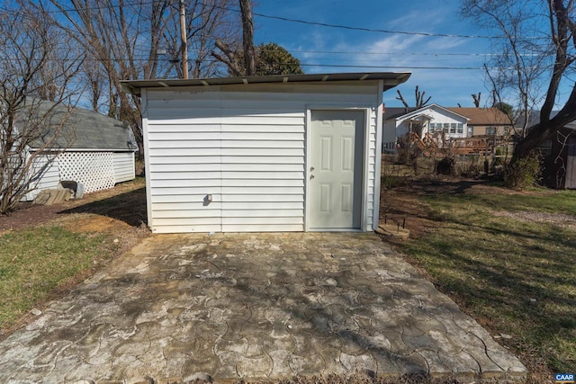 view of shed