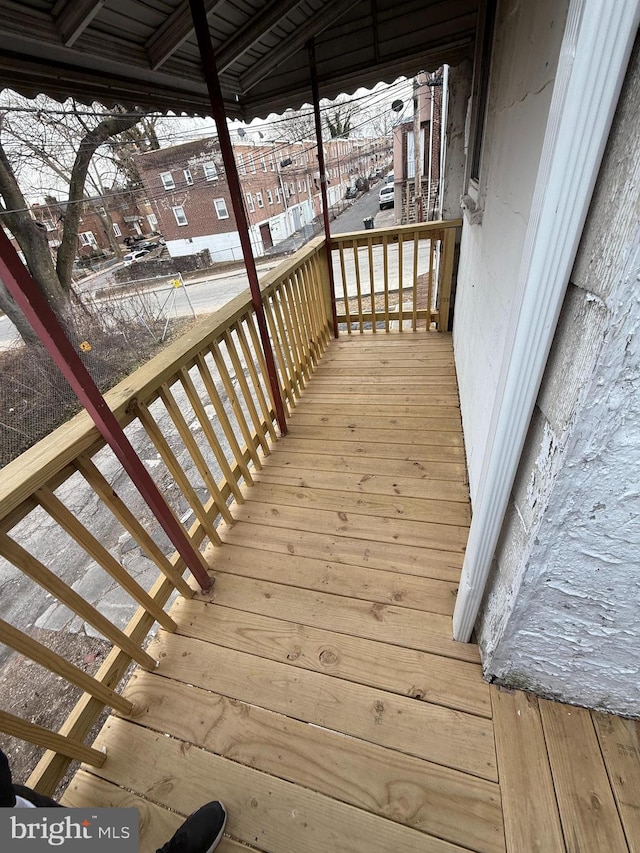 wooden deck with a porch