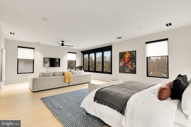 bedroom featuring wood finished floors