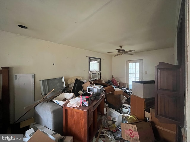 office featuring ceiling fan