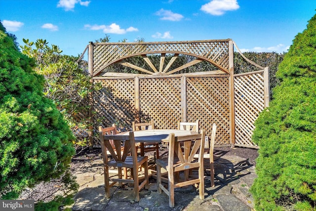 view of patio / terrace with outdoor dining area