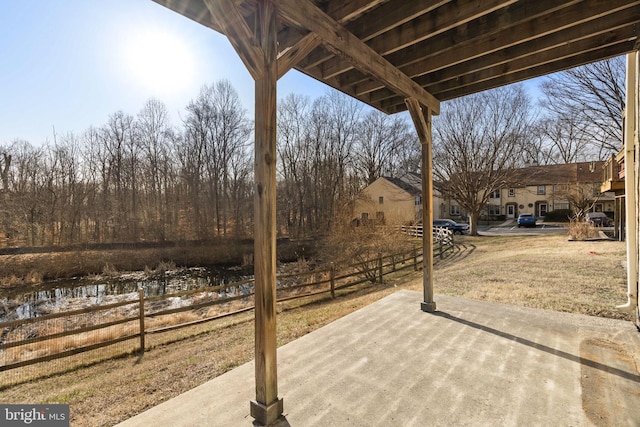 view of patio with fence