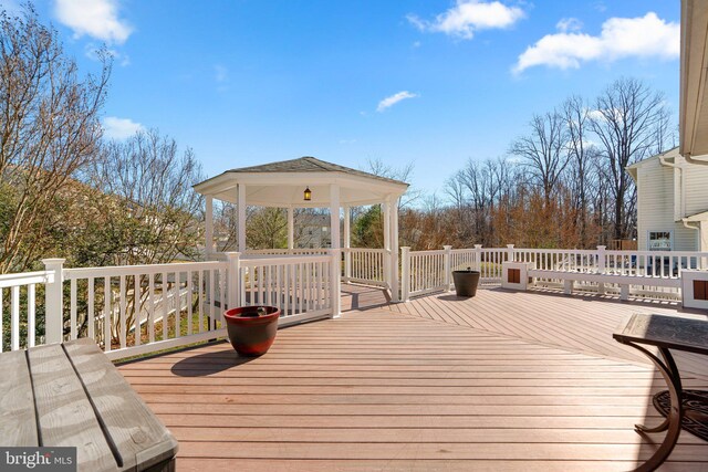 deck with a gazebo