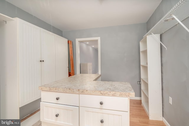 spacious closet with light wood-type flooring