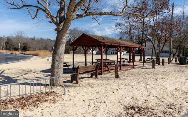 view of community featuring a gazebo