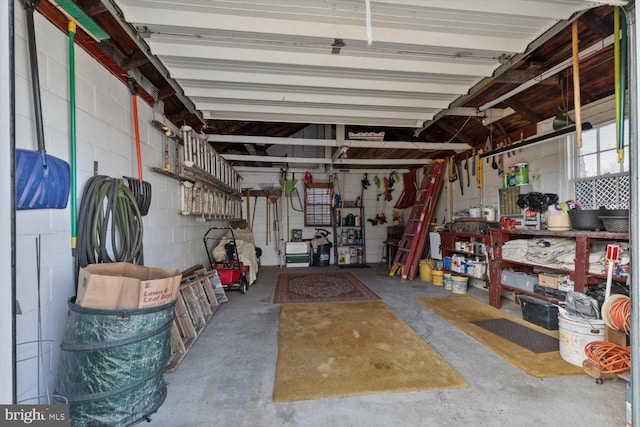 802 E 11th Ave, York, PA 17402 - garage featuring concrete block wall
