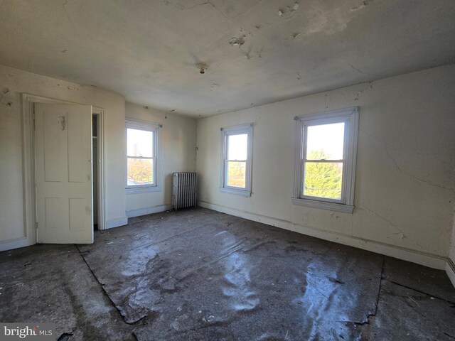 empty room with radiator