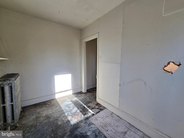 empty room with radiator