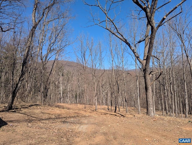 mountain view with a view of trees