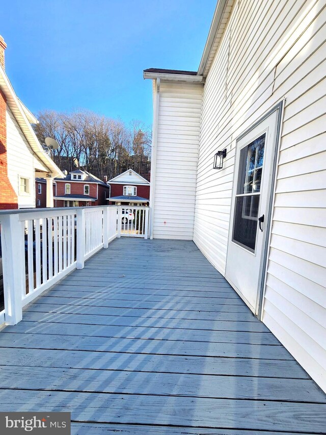681 Fayette St, Cumberland, MD 21502 - view of wooden deck