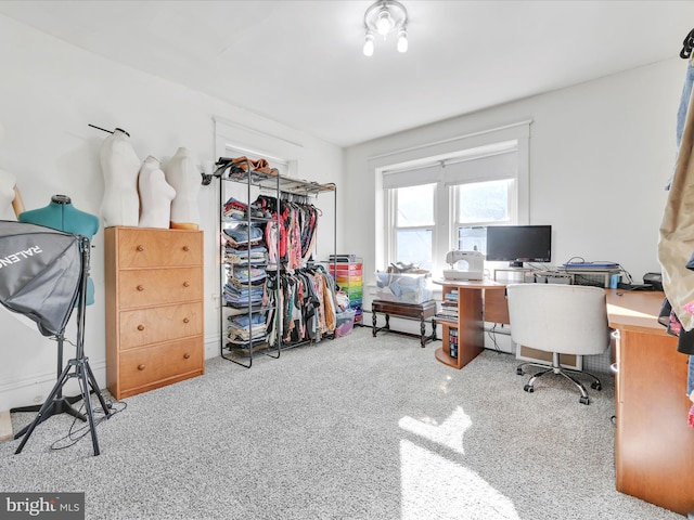 office featuring a baseboard radiator