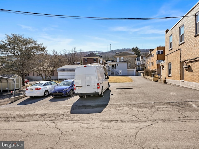 view of road featuring a residential view