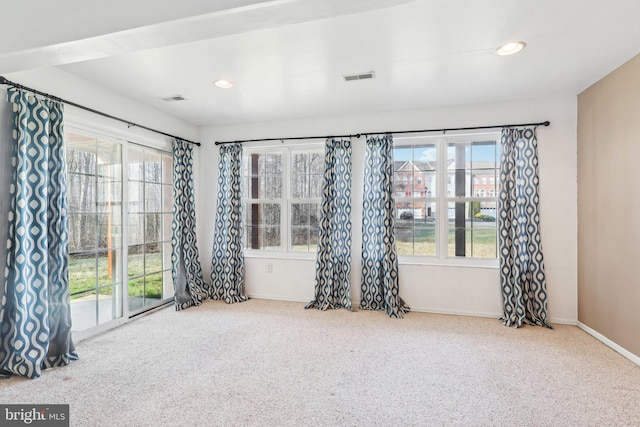 107 Persimmon Pl, Bear, DE 19701 - empty room featuring recessed lighting, carpet, and visible vents