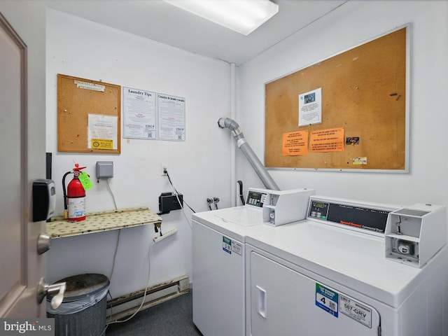 community laundry room with washer and dryer