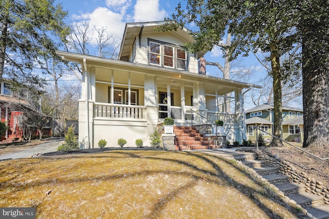 view of front of house with a porch