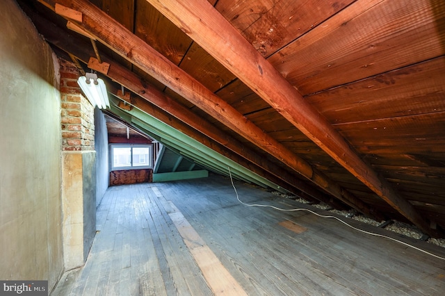 view of attic