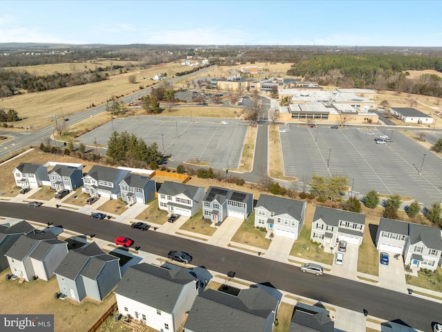 bird's eye view with a residential view