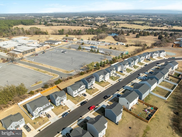 drone / aerial view with a residential view